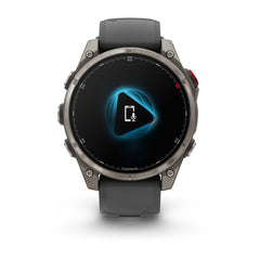 fēnix® 8 Pro – 47 mm, AMOLED Sapphire Titanium with Graphite/Black Silicone Band-7