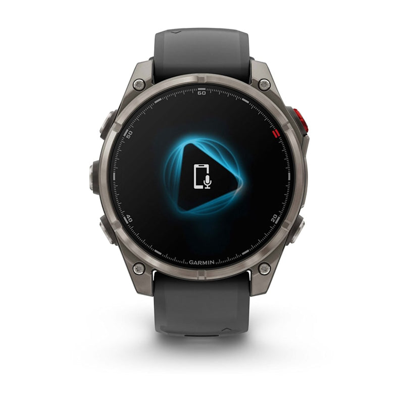 fēnix® 8 Pro – 47 mm, AMOLED Sapphire Titanium with Graphite/Black Silicone Band-7
