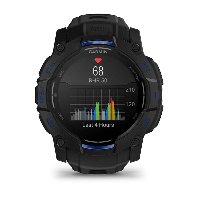 Garmin Instinct® 3 AMOLED (50 mm) - Rugged GPS Watch - Black/Bolt Blue-7