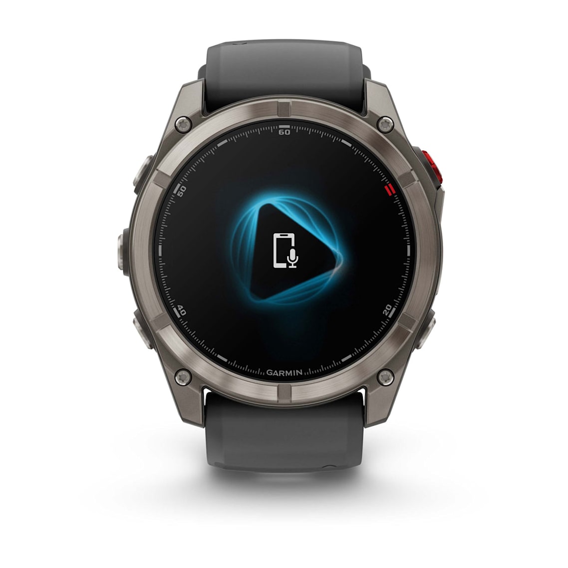 fēnix® 8 Pro – 51 mm AMOLED Sapphire Titanium with Graphite/Black Silicone Band-7