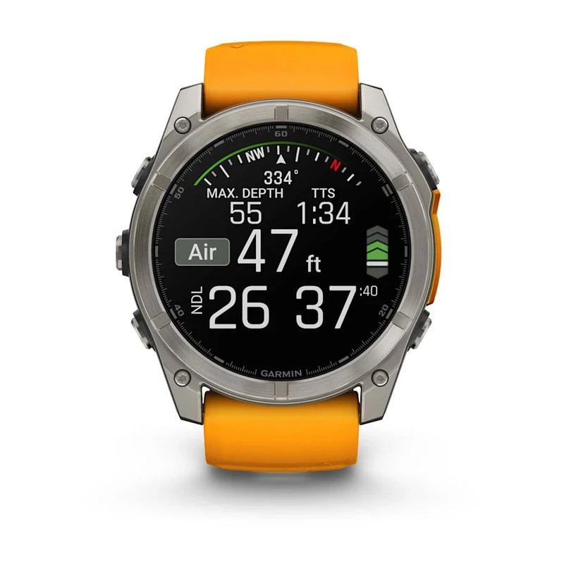 fēnix® 8 – 51 mm, AMOLED Sapphire, Titanium with Spark Orange/Graphite Band-6