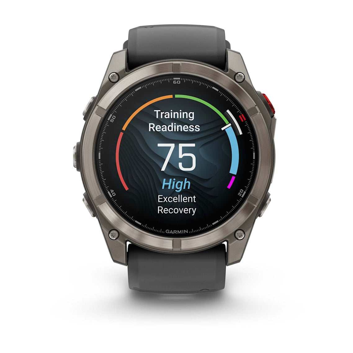 fēnix® 8 Pro – 51 mm AMOLED Sapphire Titanium with Graphite/Black Silicone Band-8