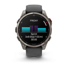 fēnix® 8 Pro – 47 mm, AMOLED Sapphire Titanium with Graphite/Black Silicone Band-9