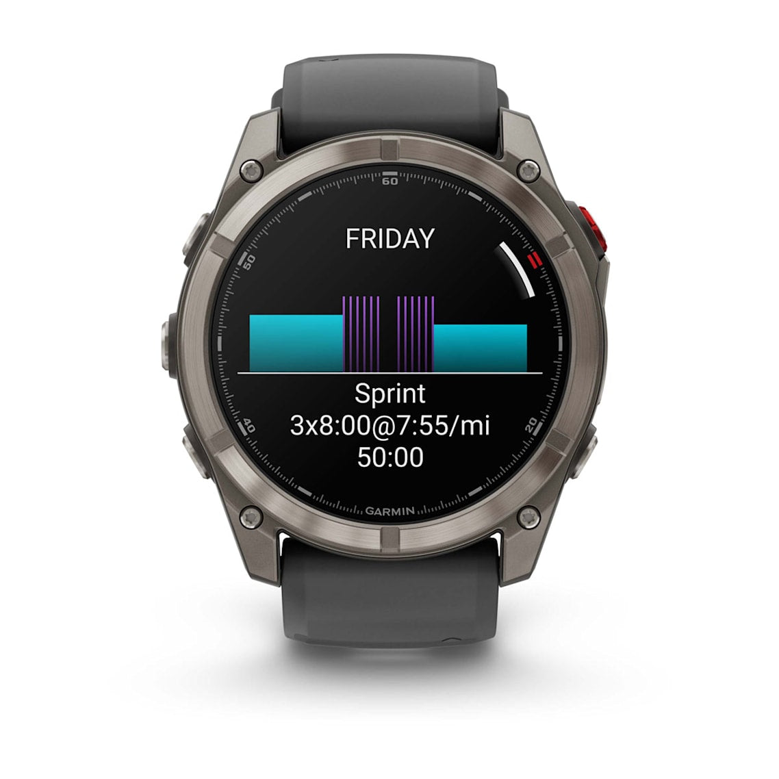 fēnix® 8 Pro – 51 mm AMOLED Sapphire Titanium with Graphite/Black Silicone Band-9