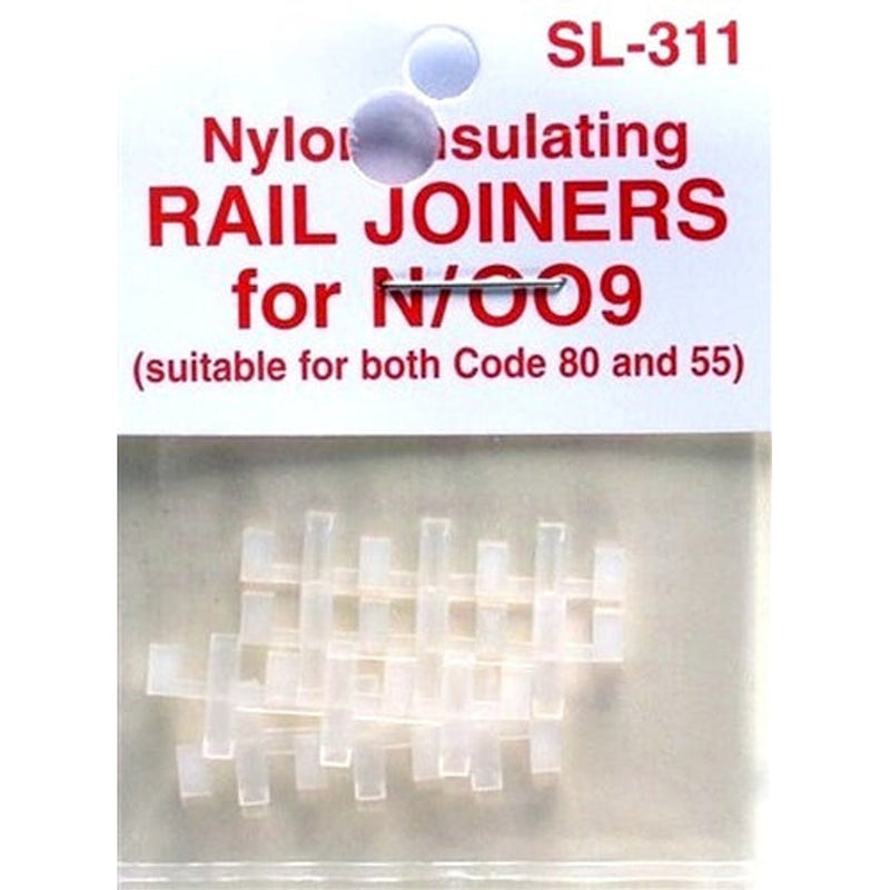 Peco SL-311 N / OO9 Code 55 / Code 80 Nylon Insulating Rail Joiners Pkg of 24 NIB-1