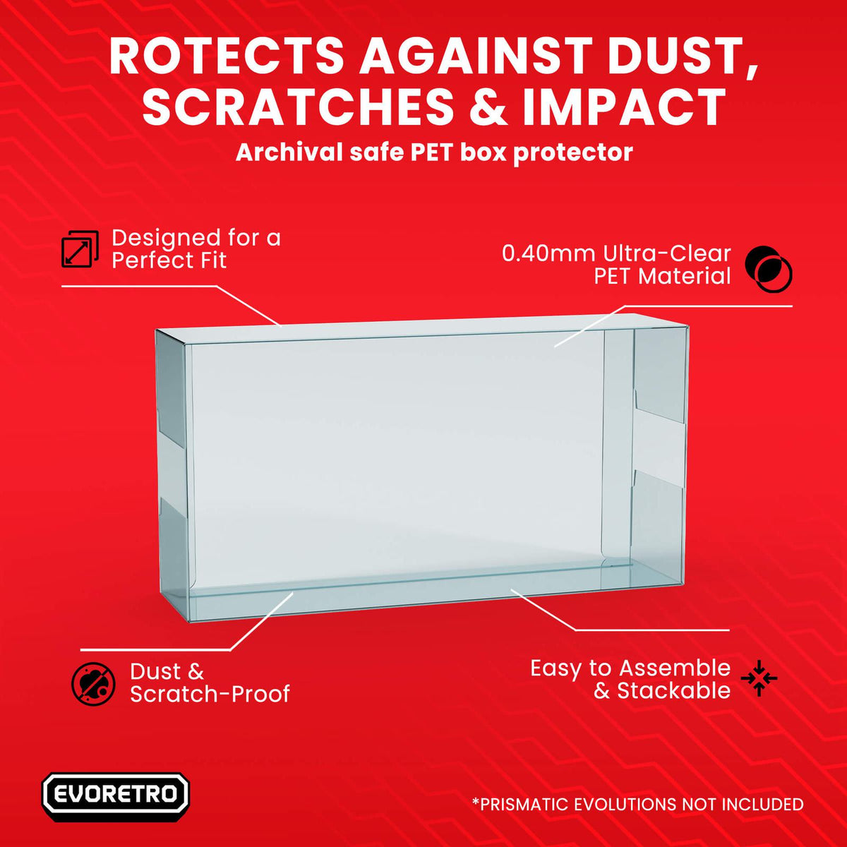EVORETRO PET Protector for Pokémon Prismatic Evolutions Super Premium Collection – 2-Pack-3