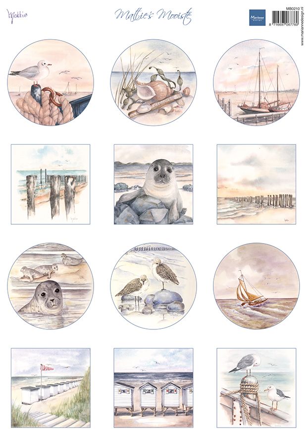Marianne Design A4 Cutting Sheet - Mattie's Mini's - Beach-1