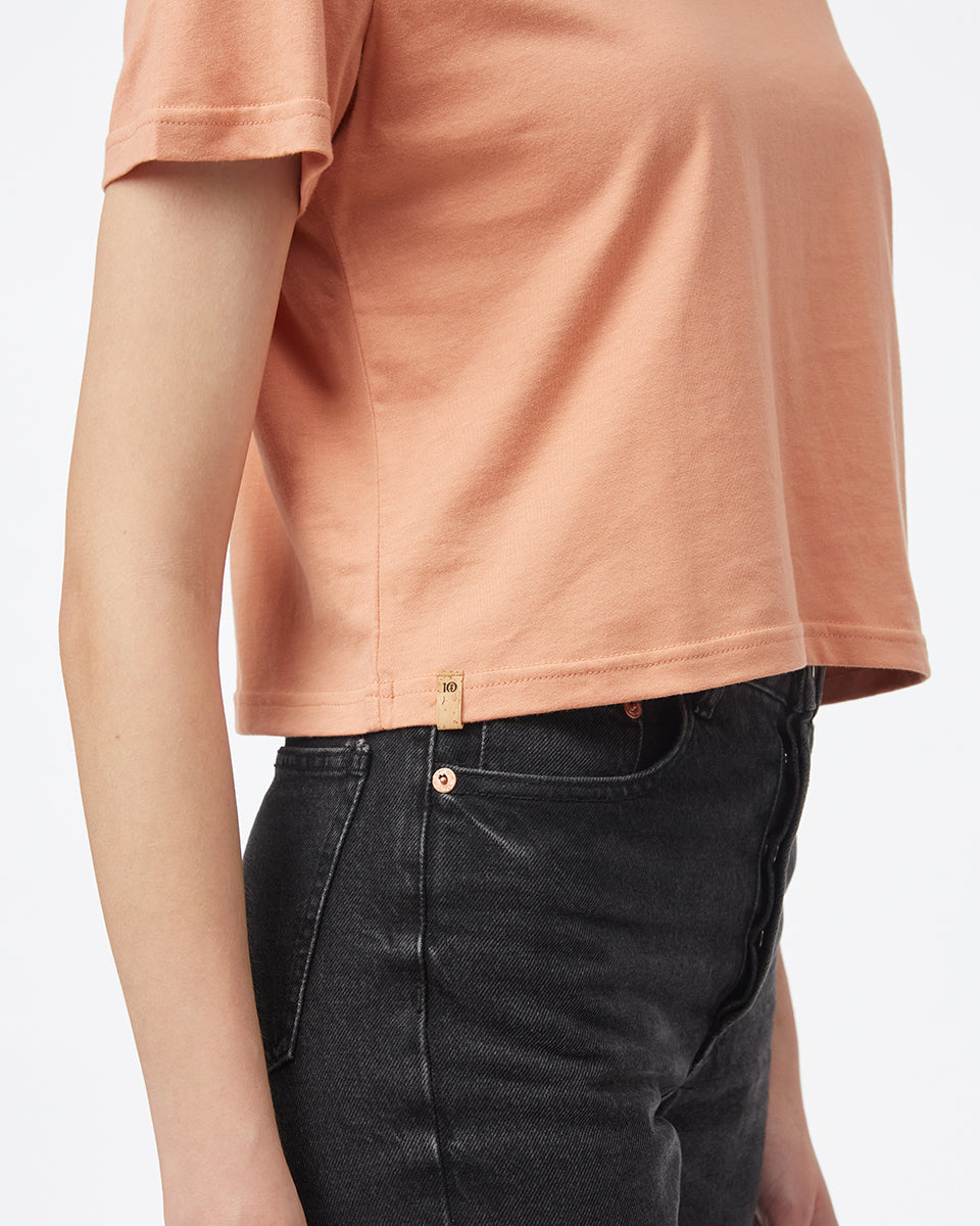 Organic Cotton Relaxed Cropped T-Shirt-5