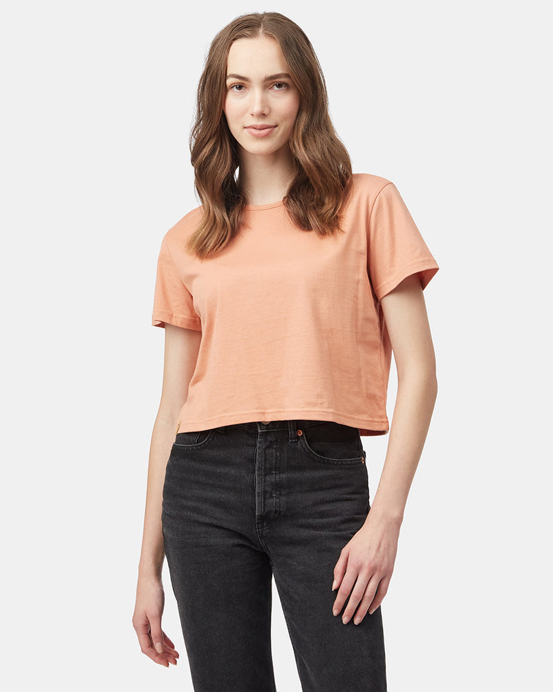 Organic Cotton Relaxed Cropped T-Shirt-1