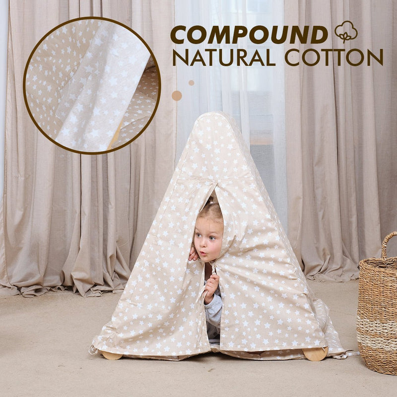 Play Tent Cover with Mat for Climbing Triangle Ladder-6