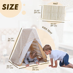 Play Tent Cover with Mat for Climbing Triangle Ladder-5