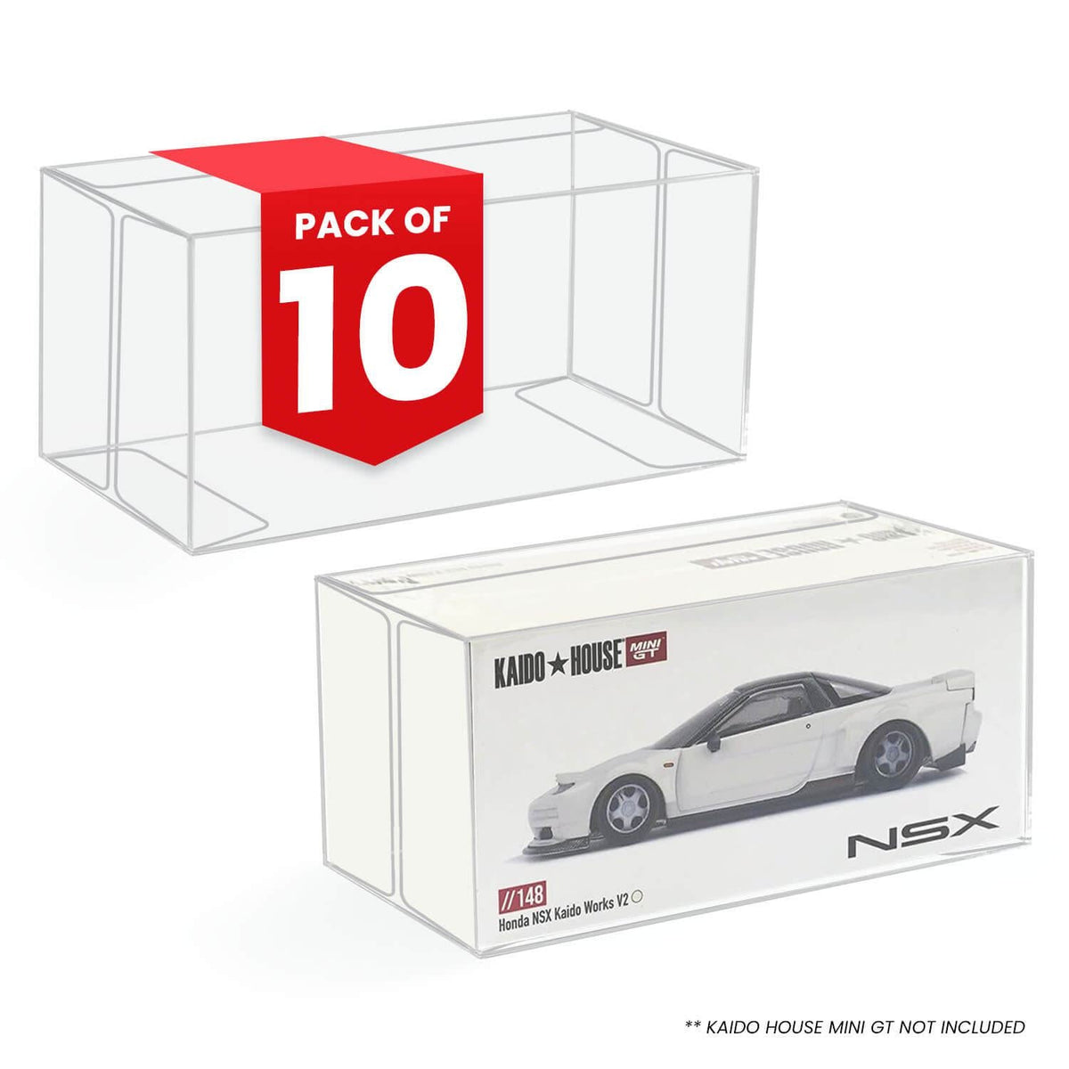 10x EVORETRO PET Box Protectors for Kaido House Mini GT 1:64 Diecast