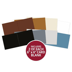 Adorable Scorable Pre-Scored Card Blanks - 6" x 6" Neutrals Selection-1