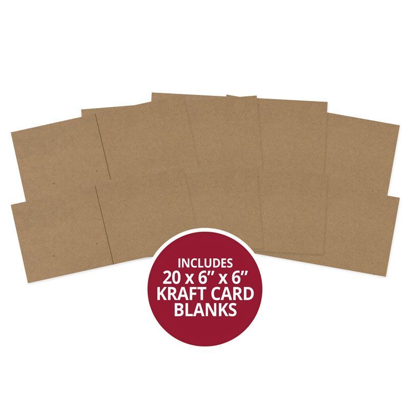 Kraft Pre-Scored Card Blanks - 6" x 6"-1