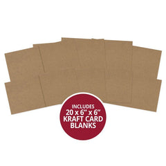 Kraft Pre-Scored Card Blanks - 6" x 6"-1