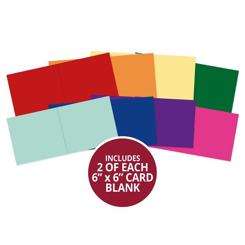 Rainbow Brights Pre-Scored Card Blanks - 6" x 6"-1