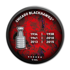 Bobby Hull Signed Blackhawks Puck 6-Time Stanley Cup-2