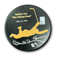 Bobby Orr Signed “The Flying Goal” 1970 Puck-1