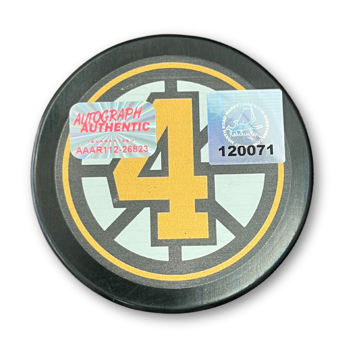 Bobby Orr Signed “The Flying Goal” 1970 Puck-2