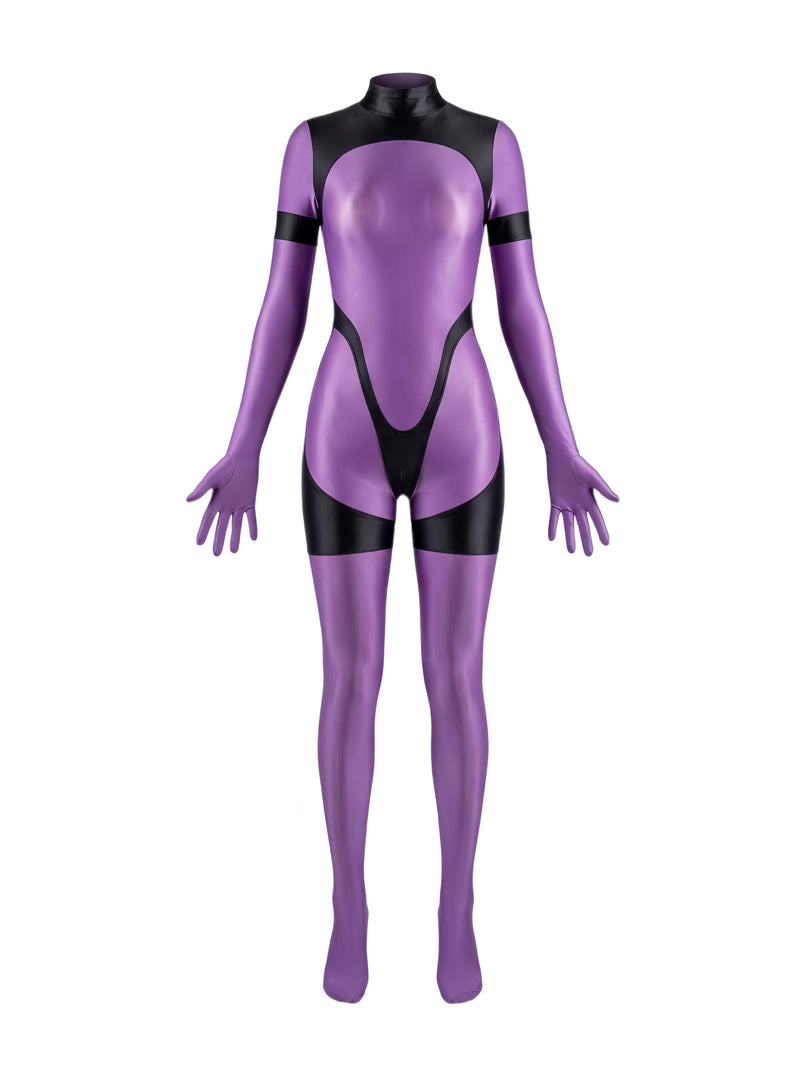 Anime Sci-fi Spandex Swimwear Racing Suit Full Bodysuit Zentai with Crotch Zipper-14