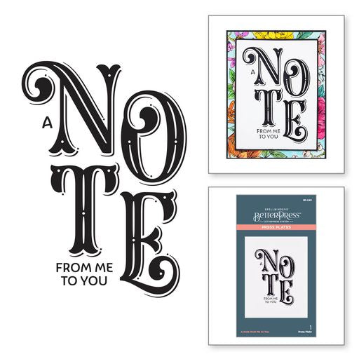 Placa de prensa "A Note from Me to You" de la colección BetterPress-2