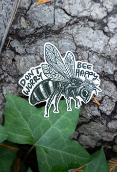 BEE HAPPY Eco Vinyl Stickers-1