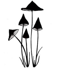 Lavinia Stamp - Slender Mushrooms Miniature-1