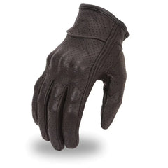 Men's Premium Perforated Goatskin Motorcycle Gloves-1