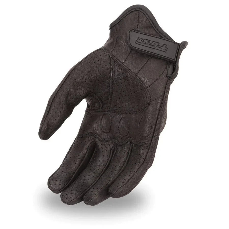 Men's Premium Perforated Goatskin Motorcycle Gloves-2