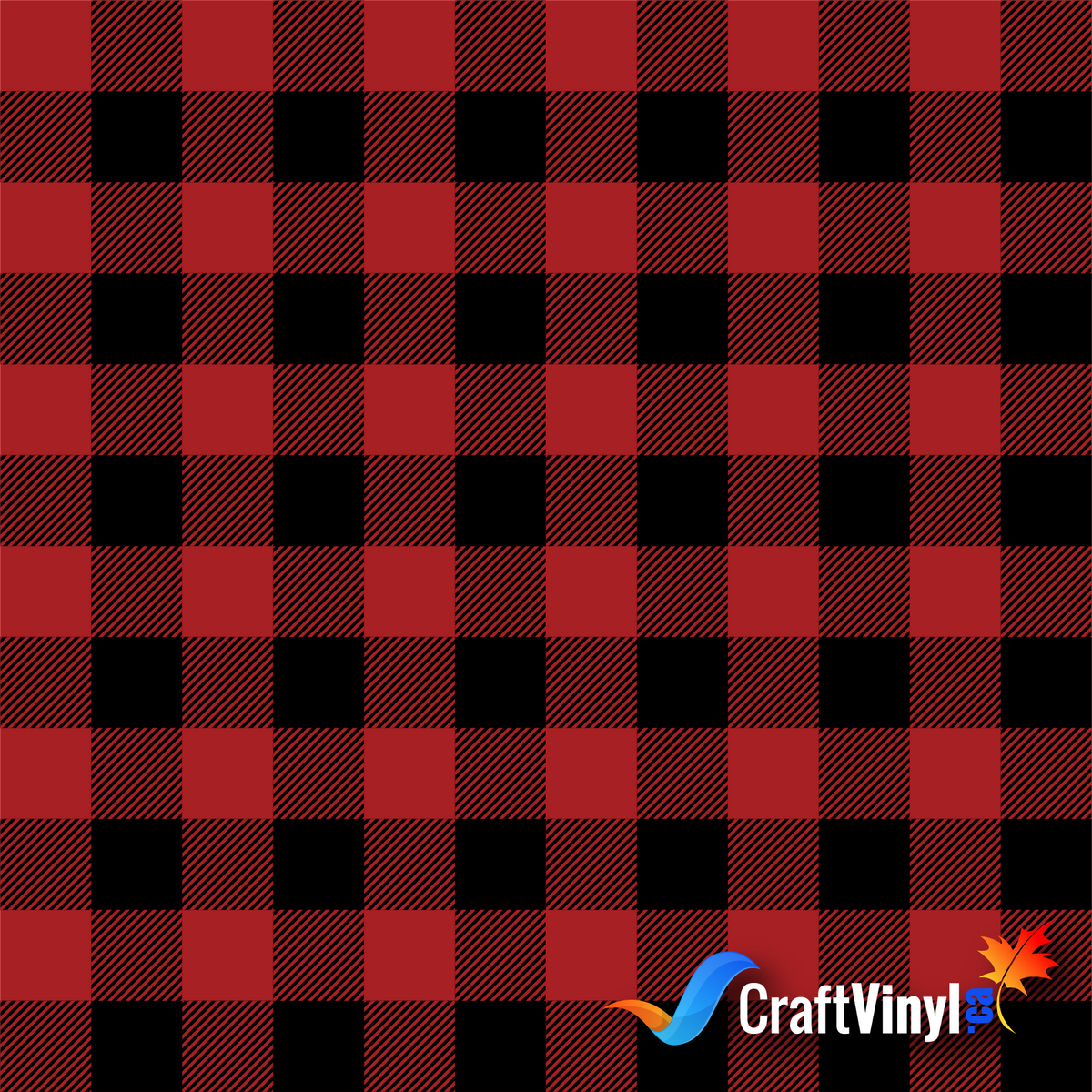 Red Buffalo Plaid Adhesive Vinyl-1