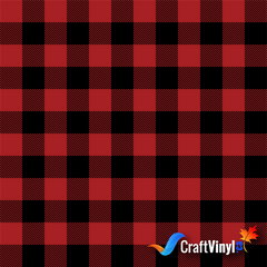 Red Buffalo Plaid Adhesive Vinyl-1