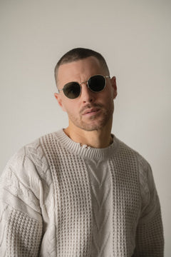 Boléro Sage — Round Metal Sunglasses-22