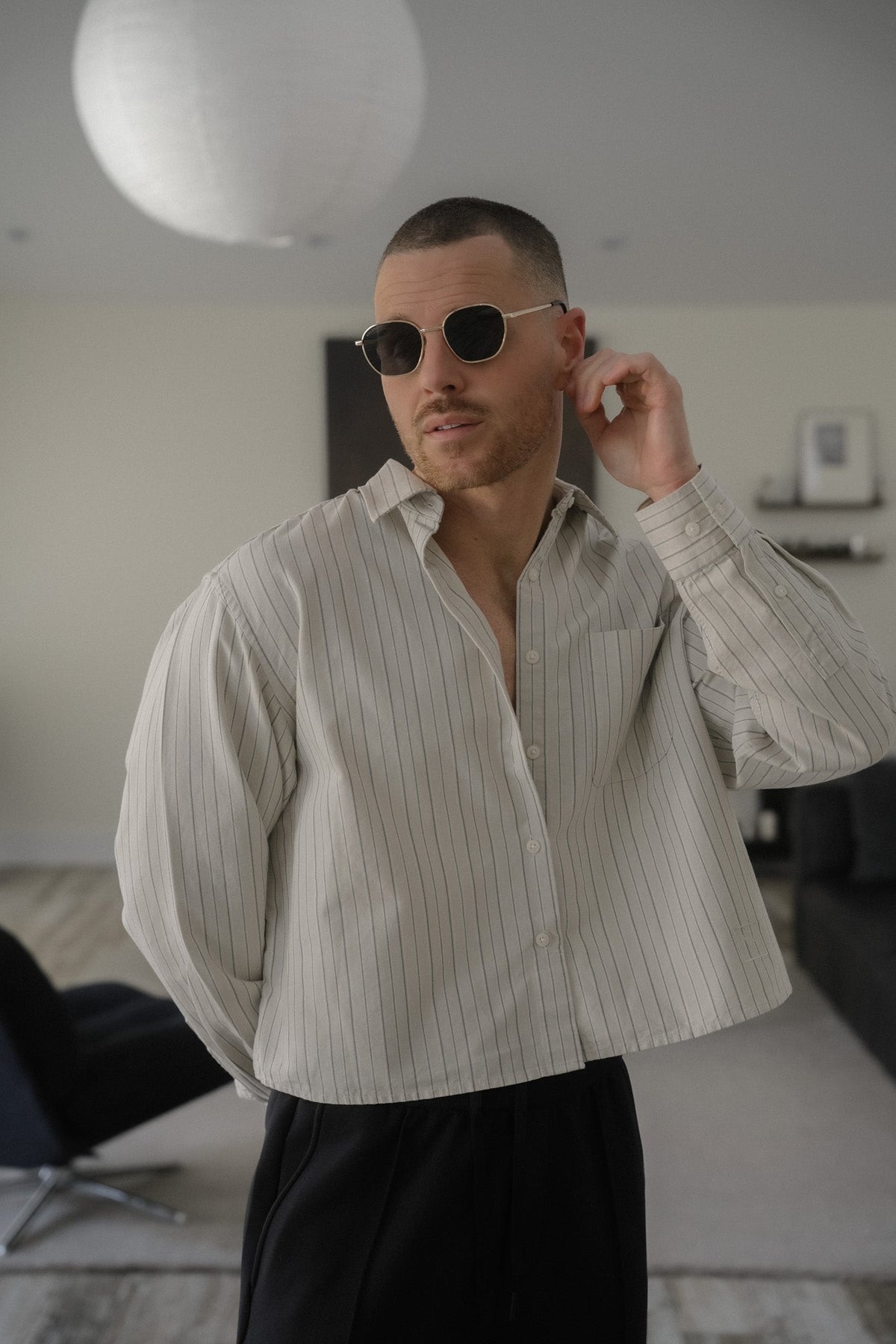 Boléro Onyx — Hexagonal Sunglasses-14
