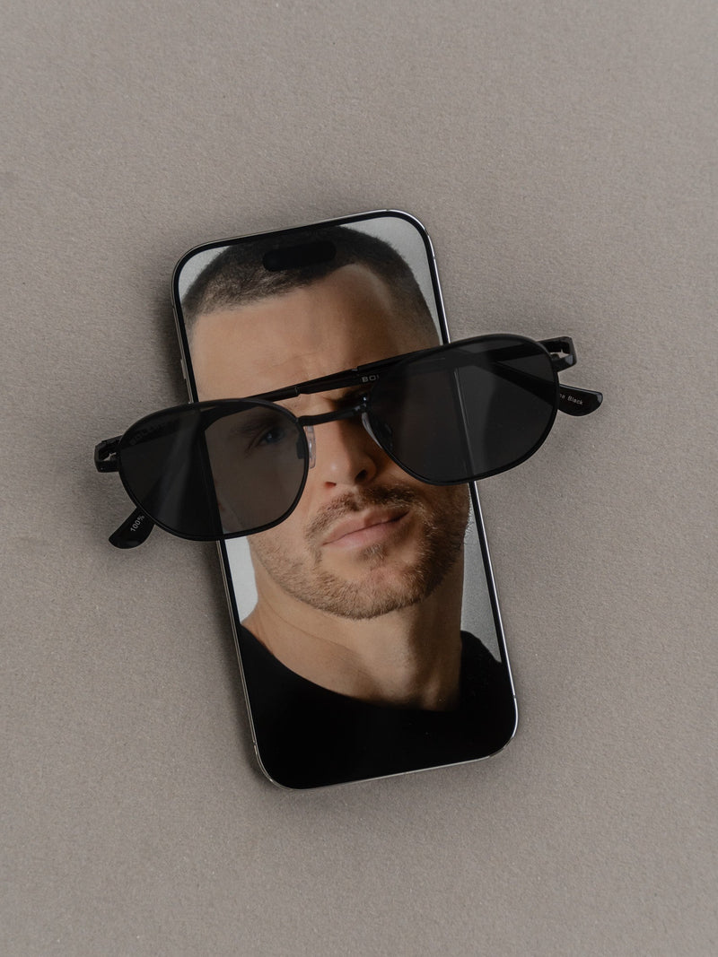 Boléro Onyx — Hexagonal Sunglasses-13