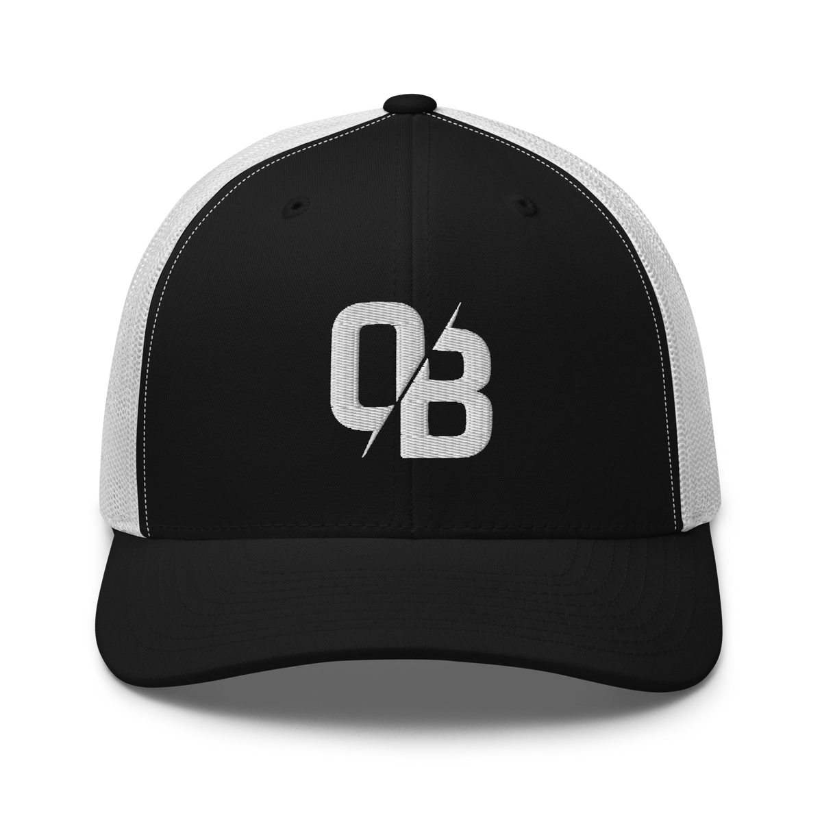 Black (White Mesh) - Trucker Snapback