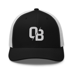 Black (White Mesh) - Trucker Snapback-1