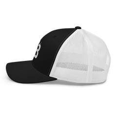 Black (White Mesh) - Trucker Snapback-6