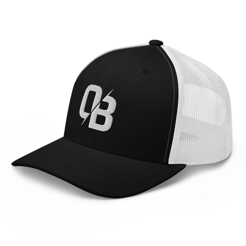 Black (White Mesh) - Trucker Snapback-5