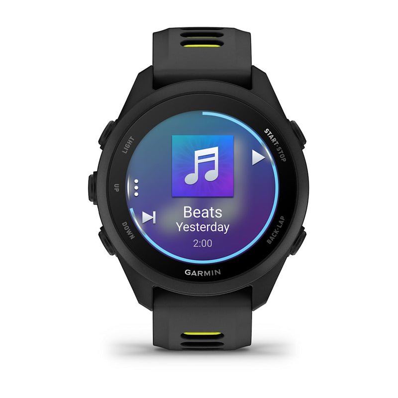 Forerunner® 170 Music Black with Black/Amp Yellow Band-2
