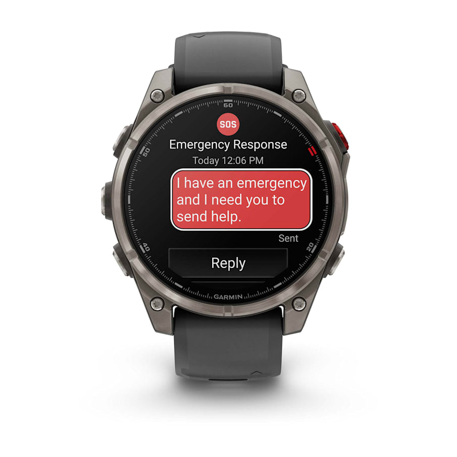 fēnix® 8 Pro – 47 mm, AMOLED Sapphire Titanium with Graphite/Black Silicone Band-2