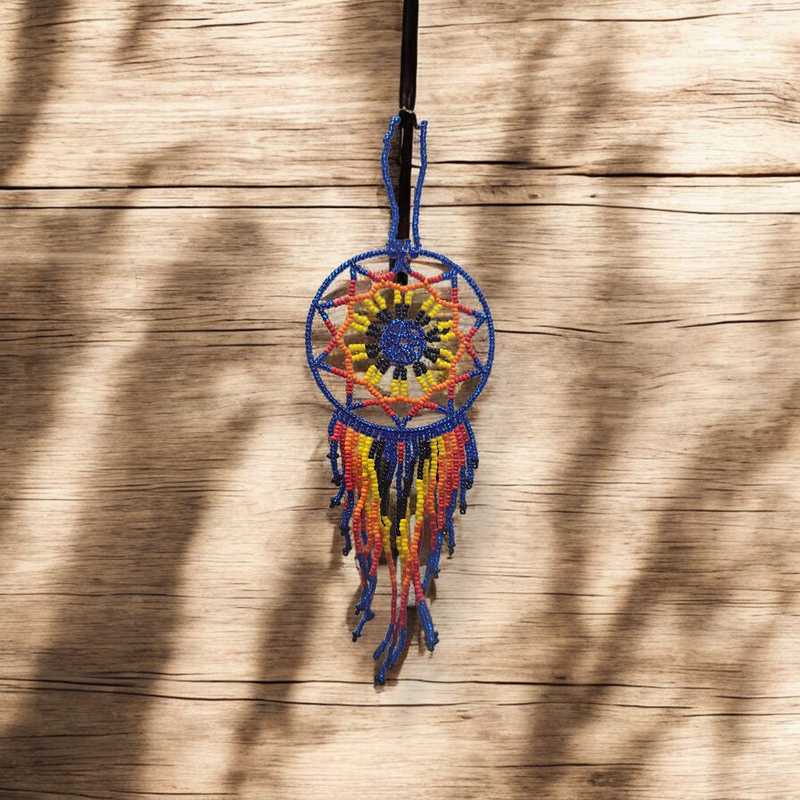 Blue and red yellow ,Celestial Beaded Handmade Dreamcatcher-1