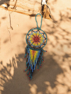 Green, yellow, red Celestial Beaded Handmade Dreamcatcher-3