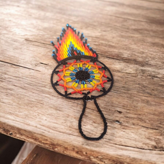 Black and yellow red ,Celestial Beaded Handmade Dreamcatcher-3