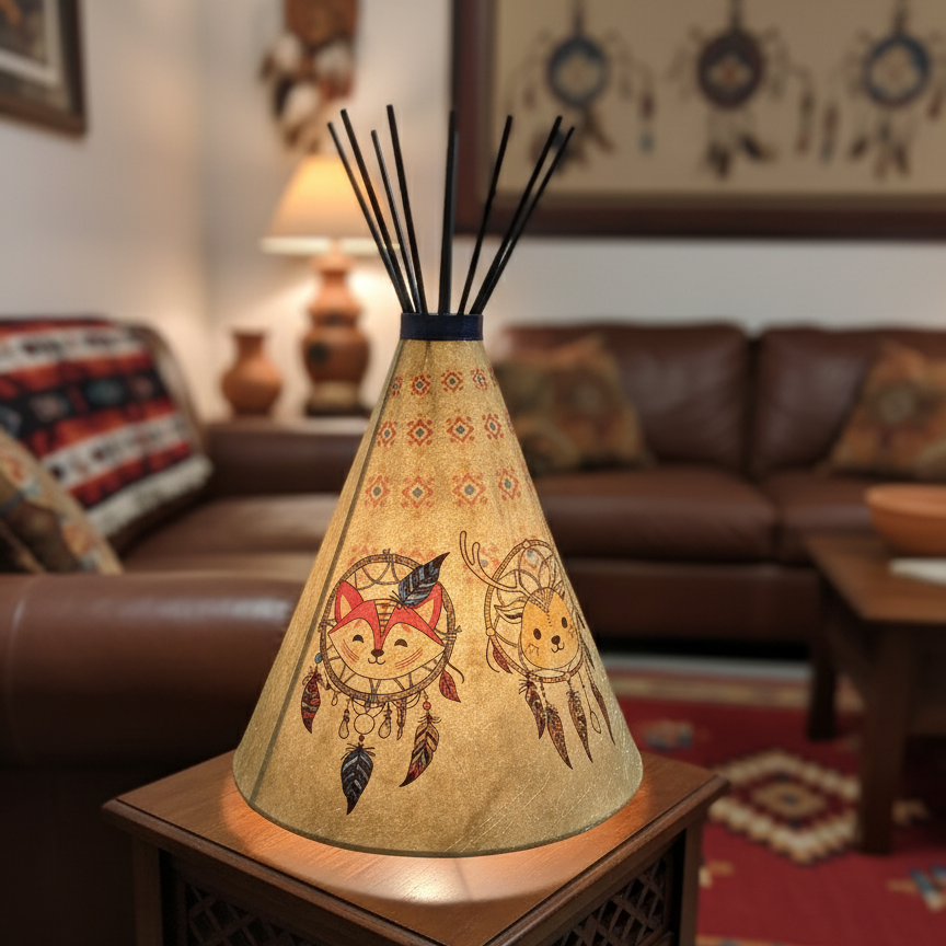 Little Dream Catcher Teepee Lamp-1
