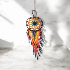Black and yellow red ,Celestial Beaded Handmade Dreamcatcher-2