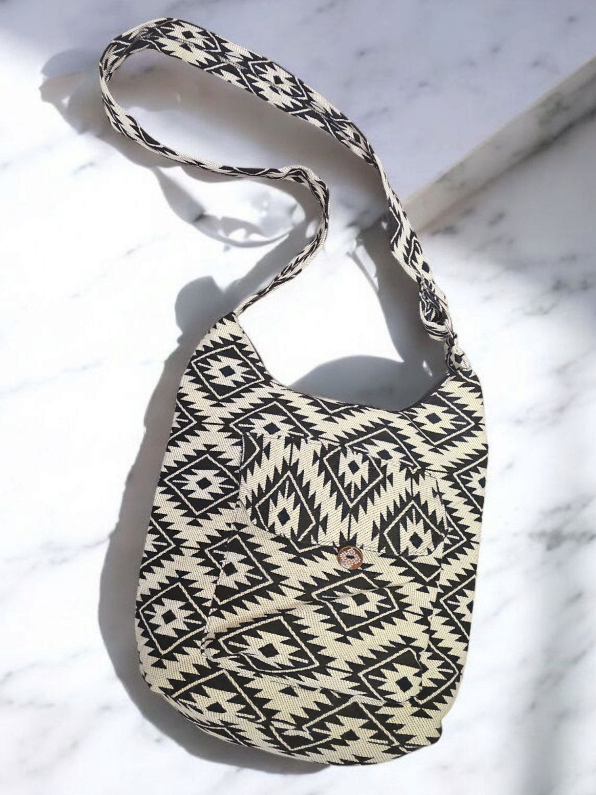 black and white star Crossbody Bag-2