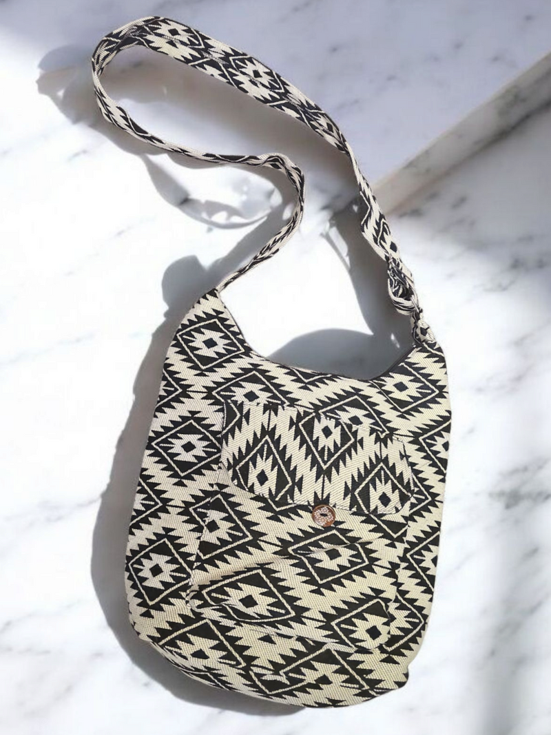 black and white star Crossbody Bag-2