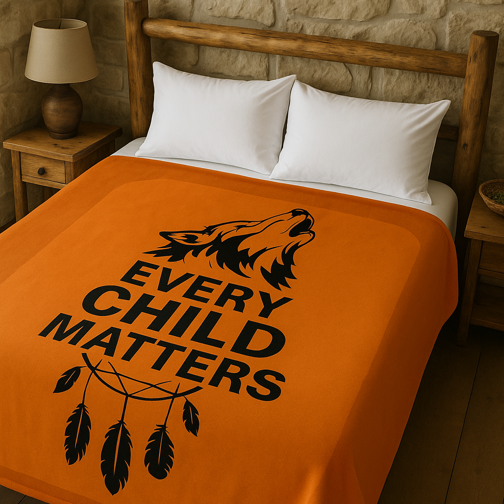 ULTRA SOFT LUXURY PLUSH BLANKET (every child matters howling wolf-2