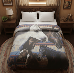LUXURY PLUSH ULTRA SOFT BLANKET HORSE (Spirit of love)-1