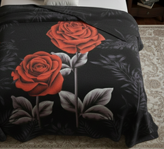 Midnight Roses Plush Blanket-4